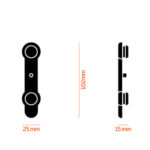 Fidlock TWIST Bike Base Dimensions
