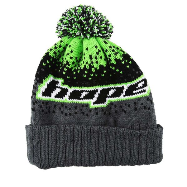 hope-beanie-bobble-hat-green-grey Hope Bobble Hat