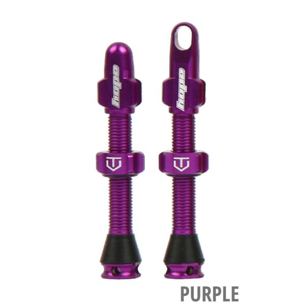 Hope Tubeless Valves Pair 60 mm - Purple Hope Tubeless Valves Pair 60 mm - Purple
