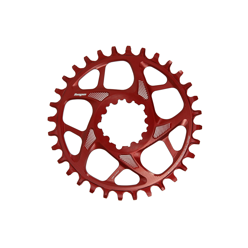Hope R22 Spiderless Chainring SR3 - Red 32T